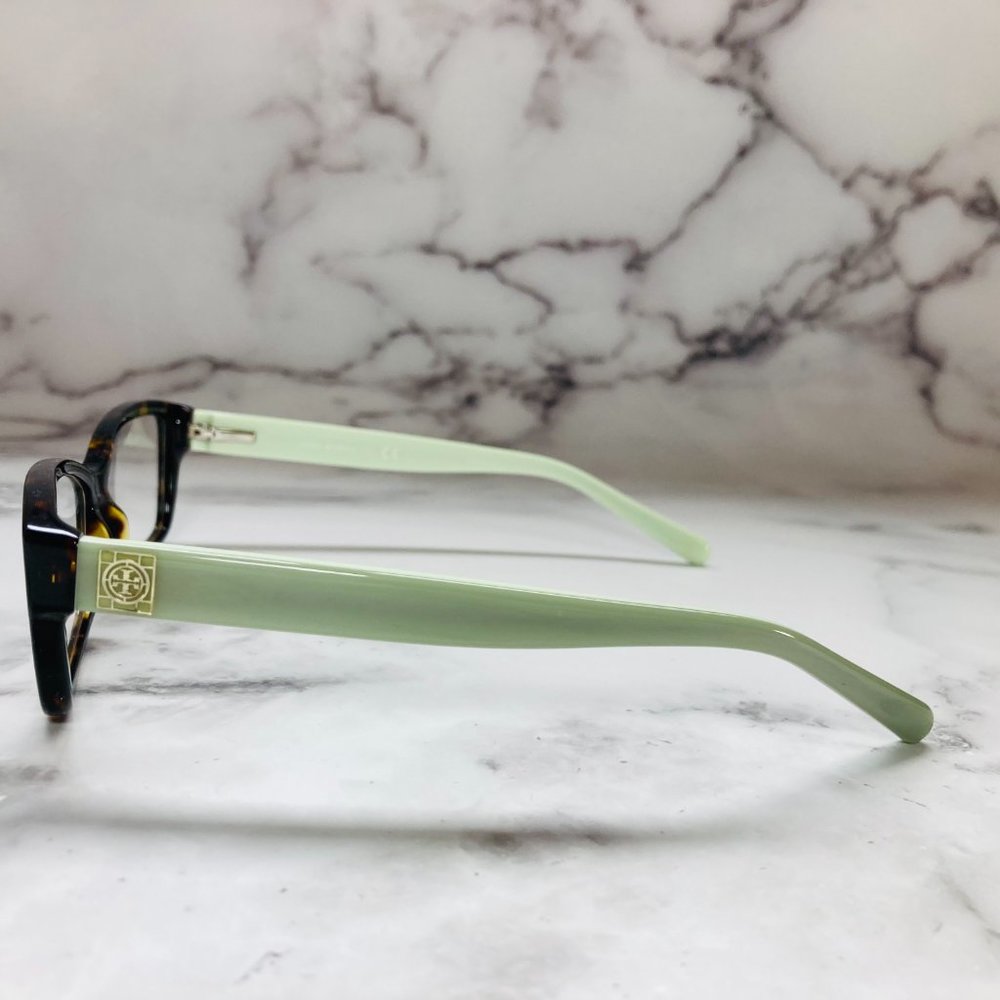 Tory Burch Rectangular Tortoise Brown & Green Min… - image 8